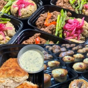 5,7,10 or 15 meals (no seafood) + 4 protein muffins (different flavors) + 2 keto empanadas