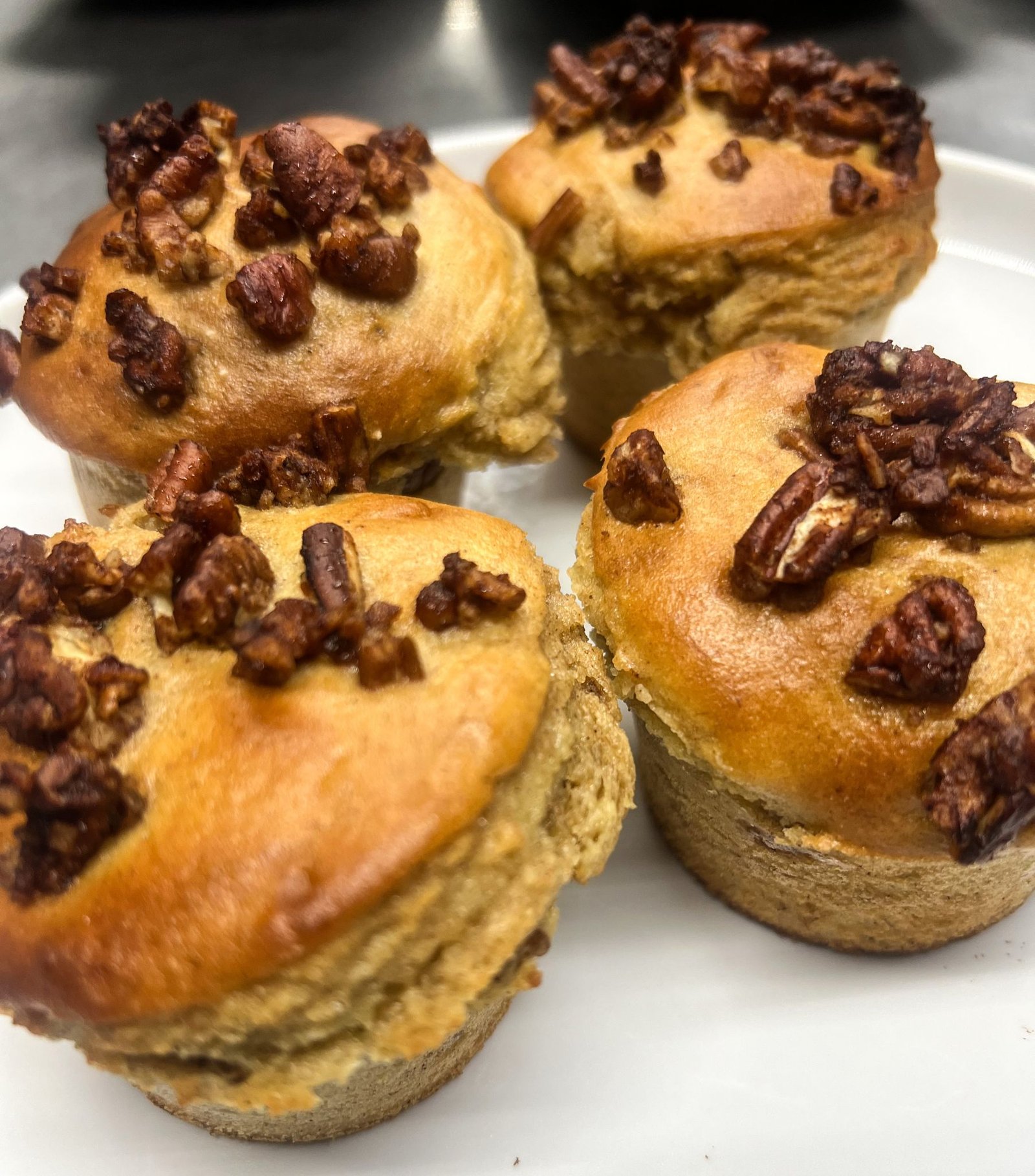 Banana Cinnamon Pecan Protein Muffins (2 servings)