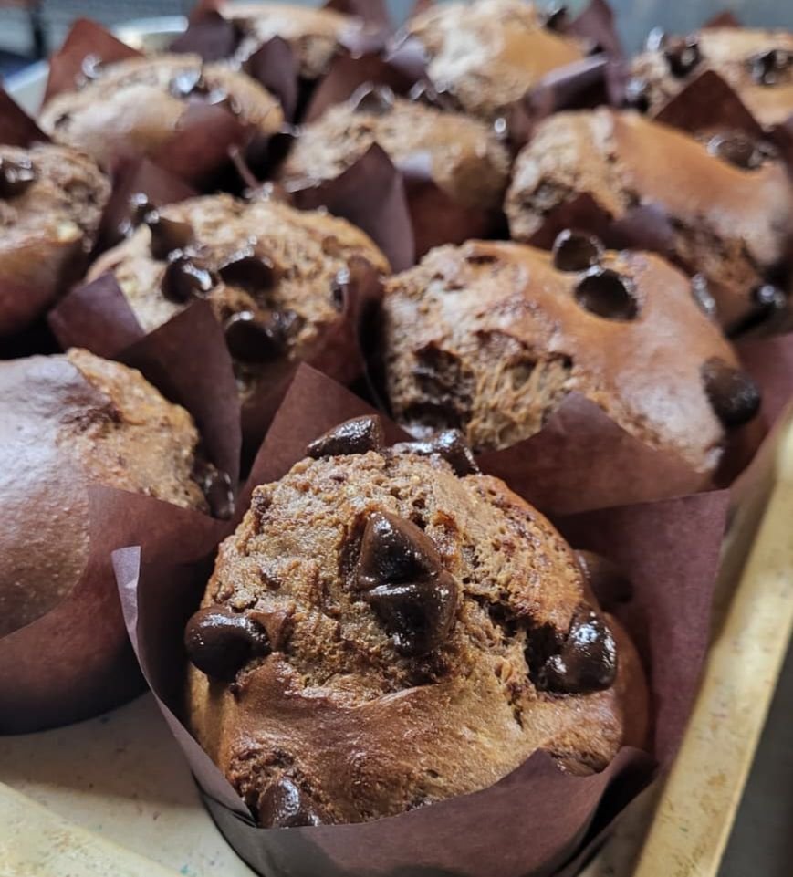 Banana Double Choco Chip Proteins Muffins x2