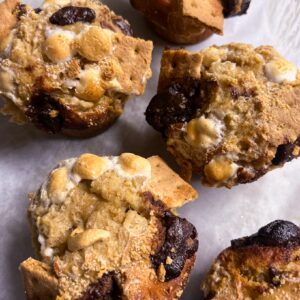 Banana Cinnamon Smores Protein Muffins x2